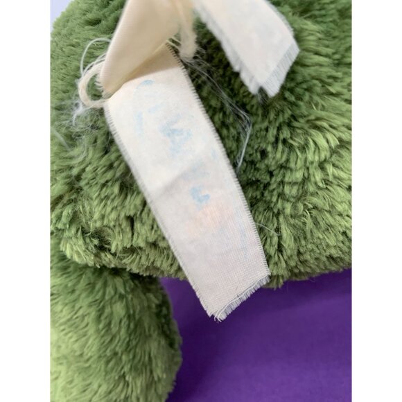 Mary Myers Floppy 10 Inch Green Frog Worn Tags Brown Plastic Eyes Plush Stuffed - Picture 5 of 10